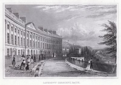 Lansdown Crescent, Bath (Stich) von Thomas Hosmer Shepherd