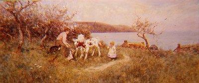 Kälber füttern von Thomas James Lloyd