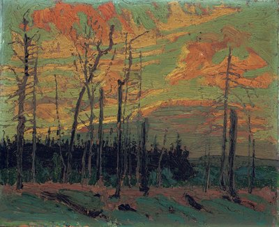 Verbranntes Land bei Sonnenuntergang, 1915 von Tom Thomson