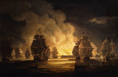 Die Schlacht von Algier: Die Bombardierung, 1824 von Thomas Luny