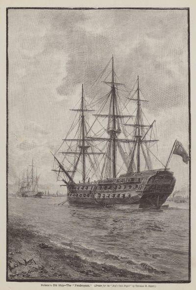 Nelsons altes Schiff, die Foudroyant von Thomas Marie Madawaska Hemy