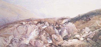 Eine Rast an einem Highland-Bach von Thomas Miles Richardson
