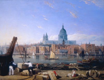 Die Stadt von Bankside, 1820er von Thomas Miles Richardson I