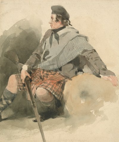 Ein sitzender Highlander von Thomas Miles Richardson Sr.
