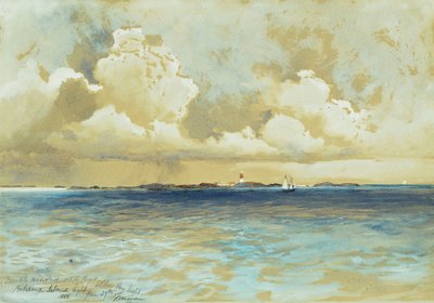 Bahama-Insel-Leuchtturm von Thomas Moran