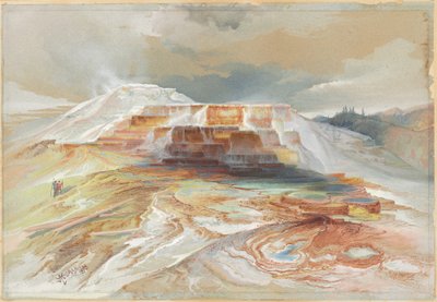 Heiße Quellen des Gardiner River, Yellowstone von Thomas Moran