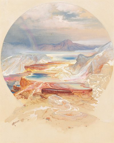 Minerva-Terrasse, Yellowstone von Thomas Moran