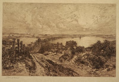 Morgen, Hook Pond, East Hampton von Thomas Moran