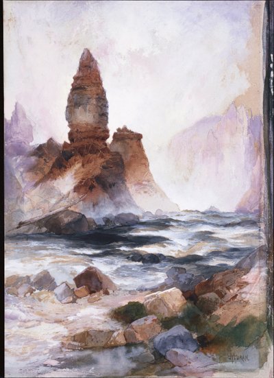Tower Falls und Schwefelstein, Yellowstone von Thomas Moran