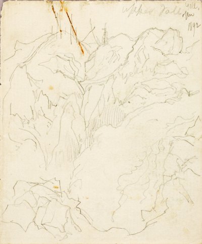 Obere Wasserfälle, Yellowstone von Thomas Moran