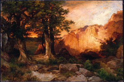 Westlicher Sonnenuntergang von Thomas Moran