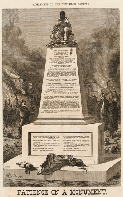 Geduld auf einem Denkmal, 8. Oktober 1868 von Thomas Nast