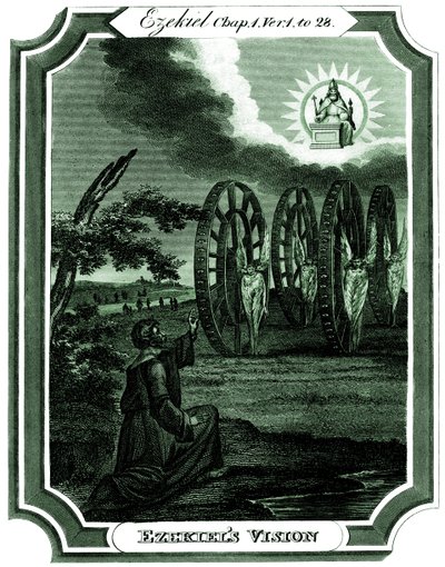 Ezechiel hat eine Vision (Gravur) von Thomas Oldham Barlow