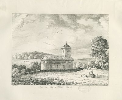 Hints Kirche (Federzeichnung) von Thomas Peploe Wood