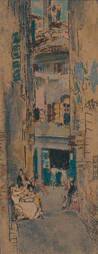 Perlenfädler, Venedig, ca. 1904 von Thomas Robert Way