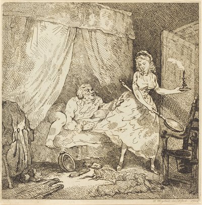 Ein Bettwärmer von Thomas Rowlandson