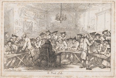 Ein Druckverkauf - Eine Nachtauktion, 1788 von Thomas Rowlandson