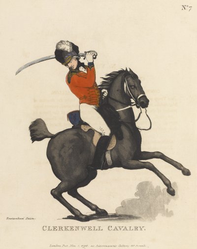 Clerkenwell-Kavallerie, ca. 1799 von Thomas Rowlandson
