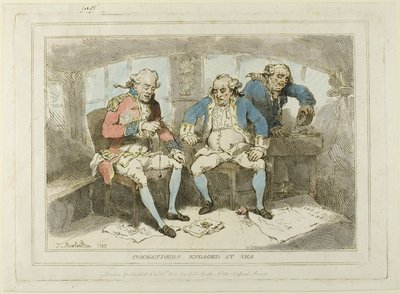 Kommandanten im Einsatz auf See von Thomas Rowlandson