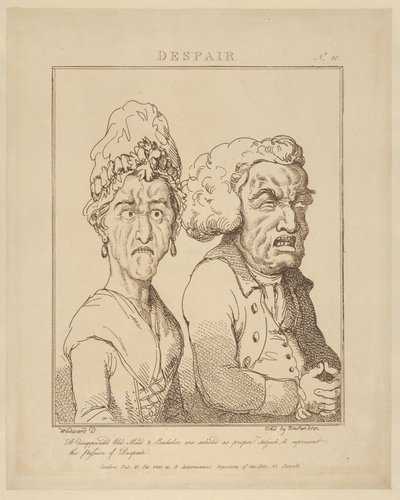 Verzweiflung, 21. Februar 1800 von Thomas Rowlandson