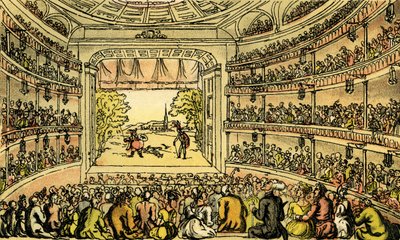 Dr. Syntax im Covent Garden Theater von Thomas Rowlandson