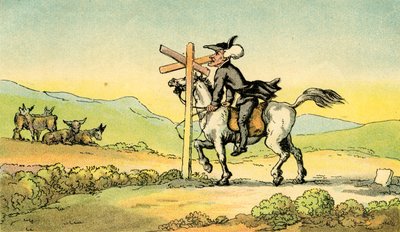 Dr. Syntax verliert seinen Weg von Thomas Rowlandson