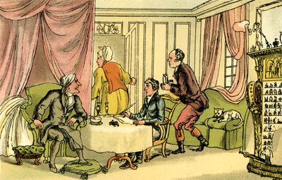 Dr. Syntax macht sein Testament von Thomas Rowlandson