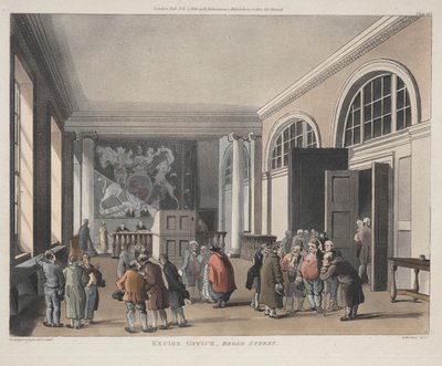 Excise Office, Broad Street von Thomas Rowlandson