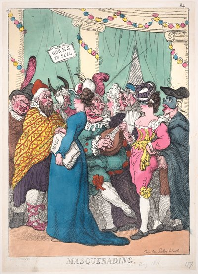 Maskerade, 30. August 1811 von Thomas Rowlandson