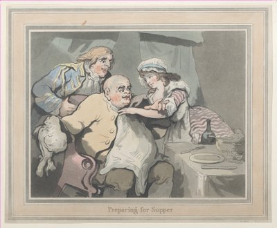 Vorbereitung zum Abendessen, 1790 von Thomas Rowlandson