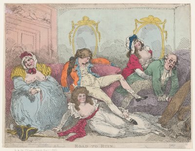 Straße zum Ruin von Thomas Rowlandson