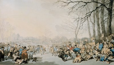 Schlittschuhläufer auf der Serpentine von Thomas Rowlandson