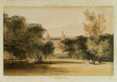 Greenwich Hospital vom Park aus, 1830 von Thomas Shotter Boys