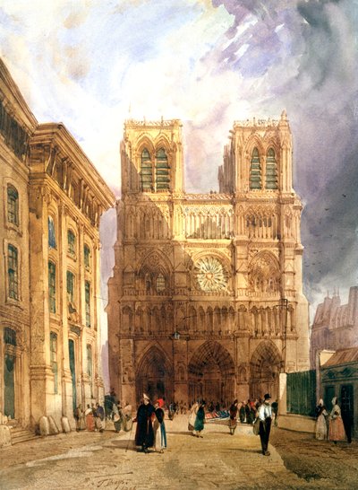 Die Kathedrale von Notre Dame, 1836 von Thomas Shotter Boys