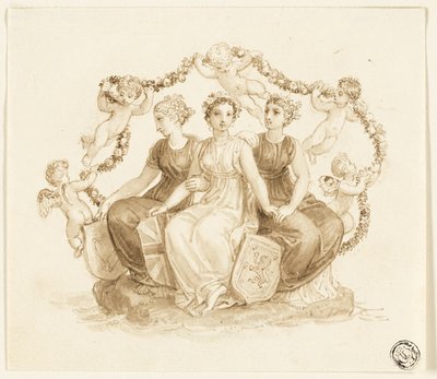 Allegorie von England, Schottland und Irland von Thomas Stothard
