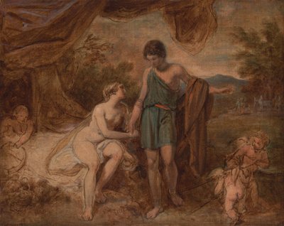 Ein unvollendetes Studium von Venus und Adonis von Thomas Stothard