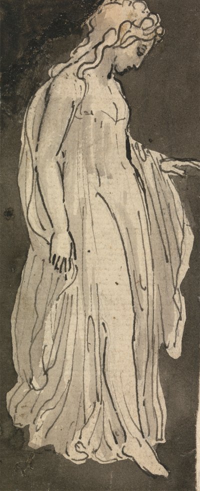 Mädchen, Ganzfigur, nach rechts gewandt von Thomas Stothard