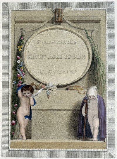 Shakespeare: Die sieben Lebensalter des Menschen, Frontispiz von Thomas Stothard