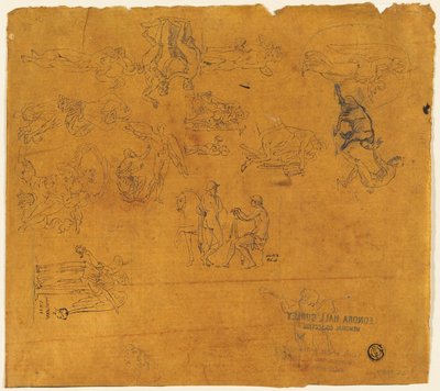 Blatt mit Skizzen mythologischer Themen von Thomas Stothard
