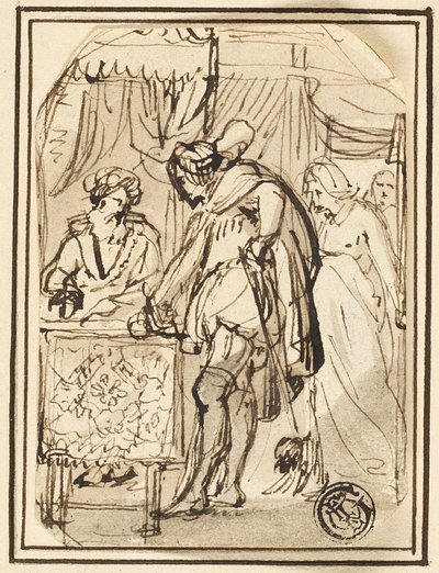 Junger Mann am Schreibtisch von Thomas Stothard