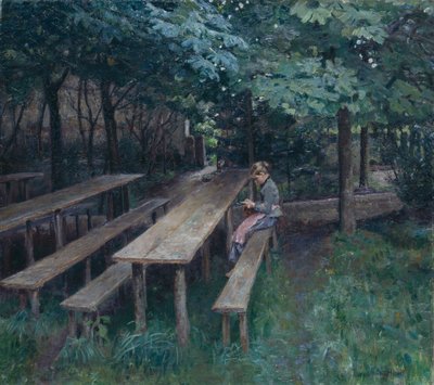 Wirtsgarten in Dachau von Thomas Theodor Heine