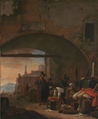 Ansicht eines levantinischen Hafens von Thomas Wijck