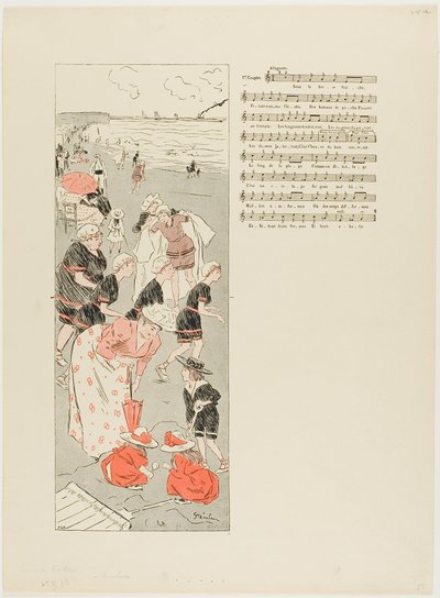 In Trouville von Théophile Alexandre Pierre Steinlen