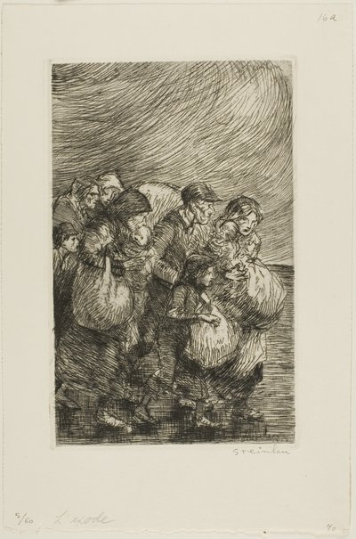 Evakuierte von Théophile Alexandre Pierre Steinlen