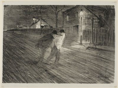 Die Rue Caulincourt von Théophile Alexandre Pierre Steinlen