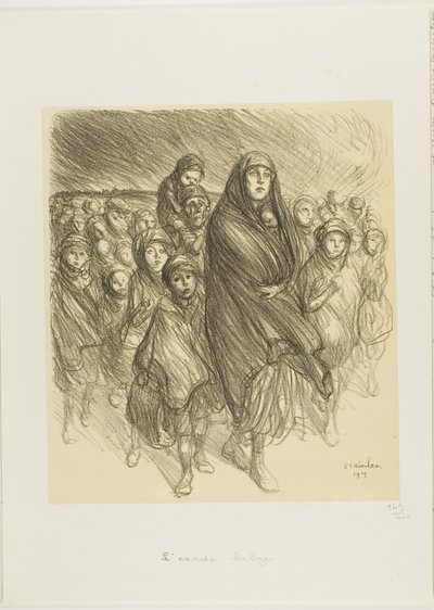 Der belgische Exodus von Théophile Alexandre Pierre Steinlen