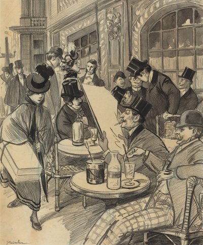 Chez Maxime, spätes 19. - frühes 20. Jahrhundert von Théophile Alexandre Steinlen