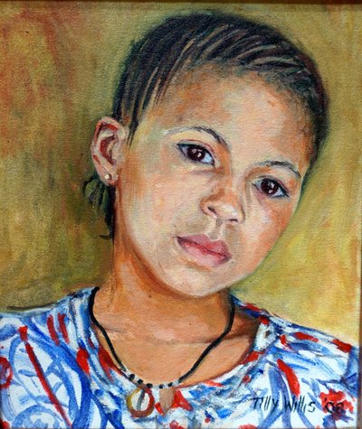 Mädchen mit Zöpfen, 2008 von Tilly Willis