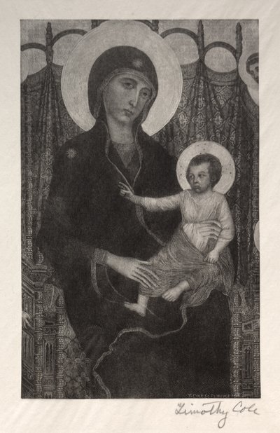 Alte italienische Meister: Madonna mit Kind, 1885 von Timothy Cole
