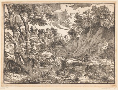 Landschaft mit dem heiligen Hieronymus von Titiaan